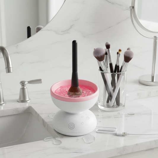Compact Automatic Makeup Brush Cleaner