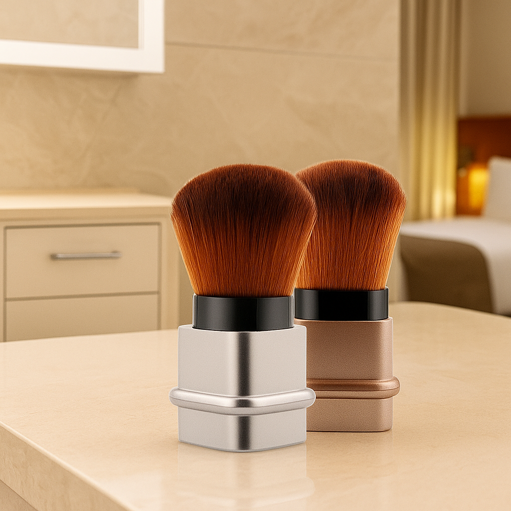 Portable makeup brush