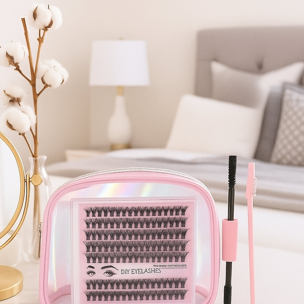 Eyelash extension kit clusters