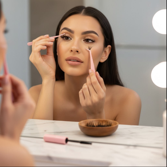 Eyelash extension kit clusters