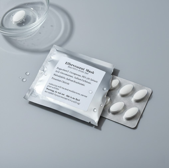 Effervescent mask sheet