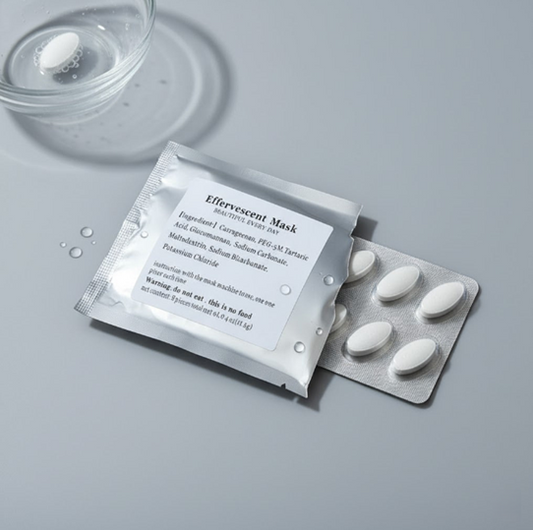 Effervescent mask sheet