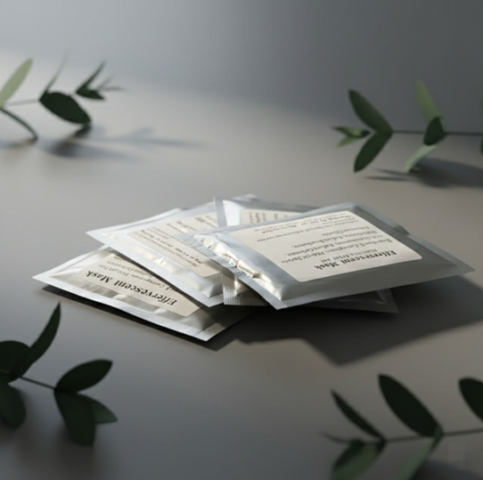 Effervescent mask sheet